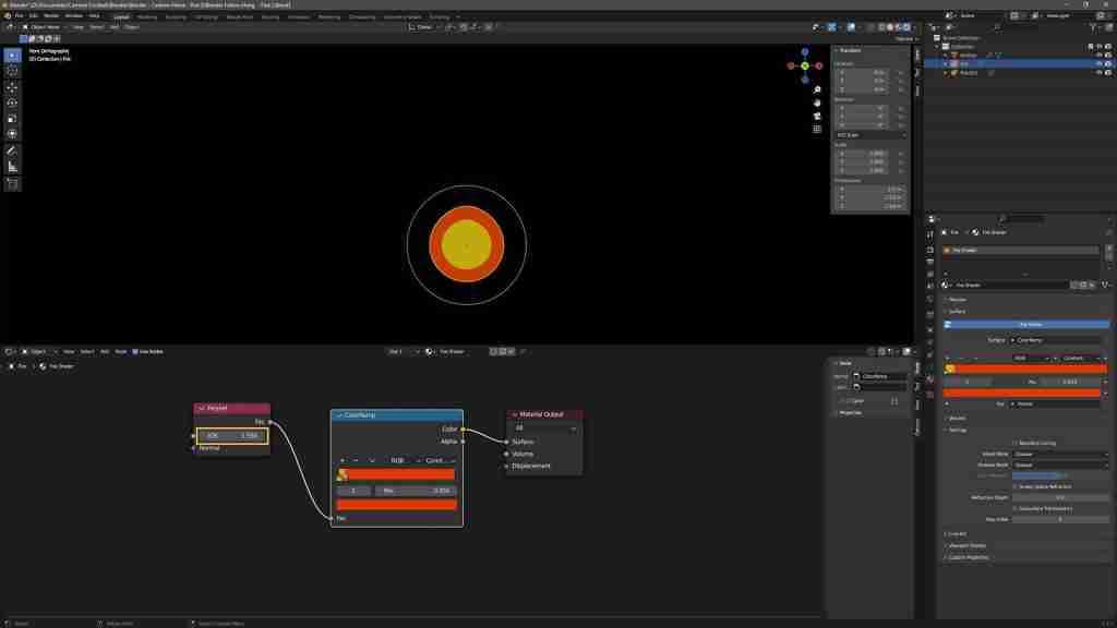 Easy Blender Fire in Minutes! How to Make Fire in Blender Using Metaballs, Particles, Eevee, and a Simple Shader 51 Blender Fire - Shader - Adjusting the Fresnel IOR Settings
