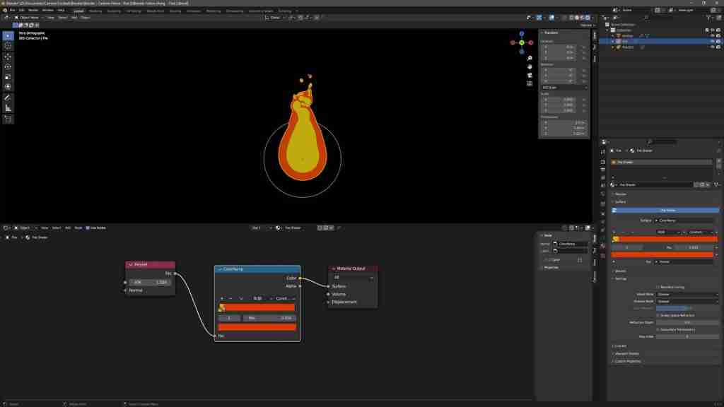 Easy Blender Fire in Minutes! How to Make Fire in Blender Using Metaballs, Particles, Eevee, and a Simple Shader 52 Blender Fire - Shader - Adjusting the Fresnel IOR Settings Part 2