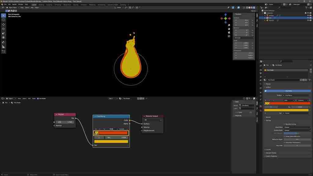 Easy Blender Fire in Minutes! How to Make Fire in Blender Using Metaballs, Particles, Eevee, and a Simple Shader 54 Blender Fire - Shader - Adding a New Color to the Color Ramp Node Part 2