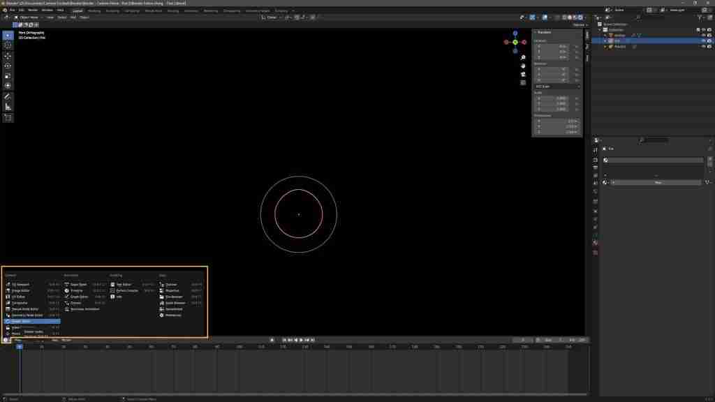 Easy Blender Fire in Minutes! How to Make Fire in Blender Using Metaballs, Particles, Eevee, and a Simple Shader 38 Blender Fire - Shader - Opening the Shader Editor