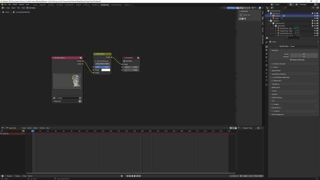 Blender Background Image Tutorial - Connecting the Alpha Over Node 2