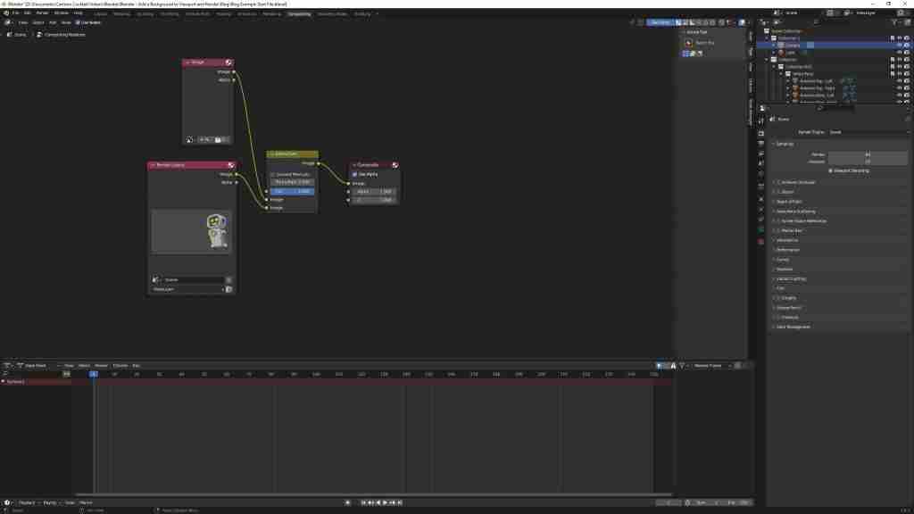 Blender Background Image Tutorial - Building the Nodes Network