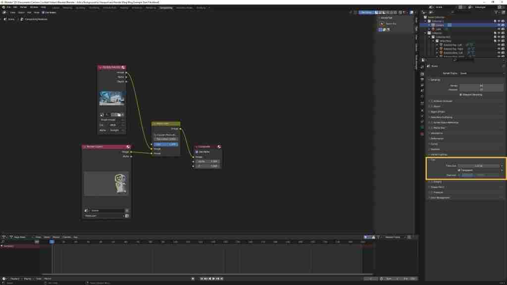 Blender Background Image Tutorial - Film Transparency