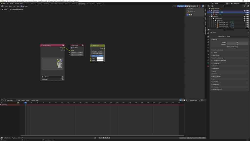 Blender Background Image Tutorial - Alpha Over Node 2