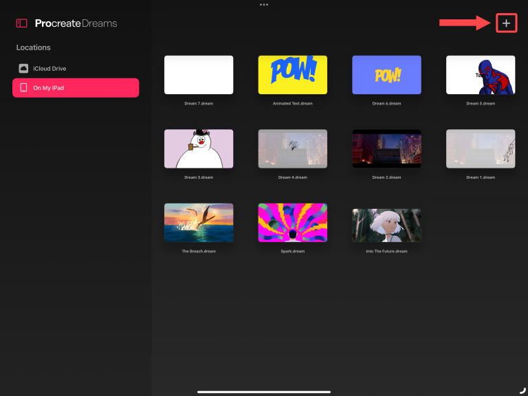 How to Animate Procreate Dreams Text in 6 Easy Steps 1 Create a new Procreate Dreams Text Animation project