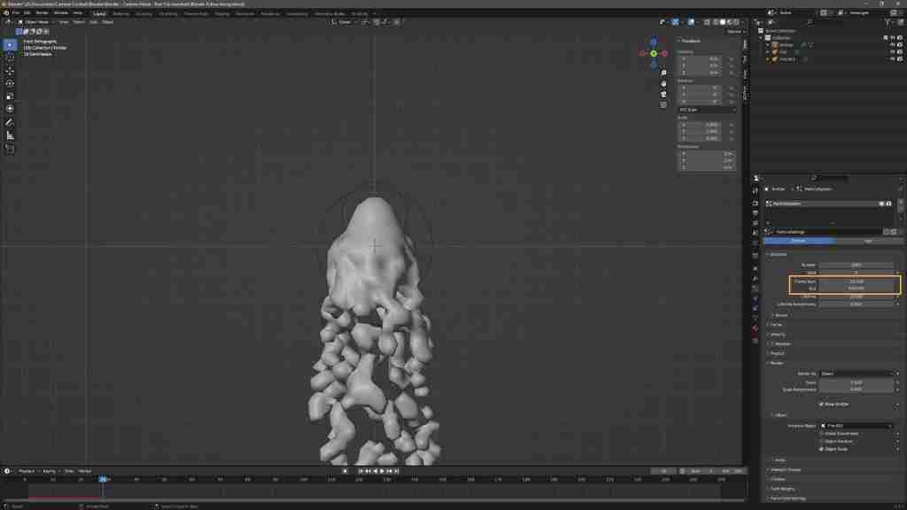 Easy Blender Fire in Minutes! How to Make Fire in Blender Using Metaballs, Particles, Eevee, and a Simple Shader 15 Blender Fire - Modelling - Looping the fire in Blender