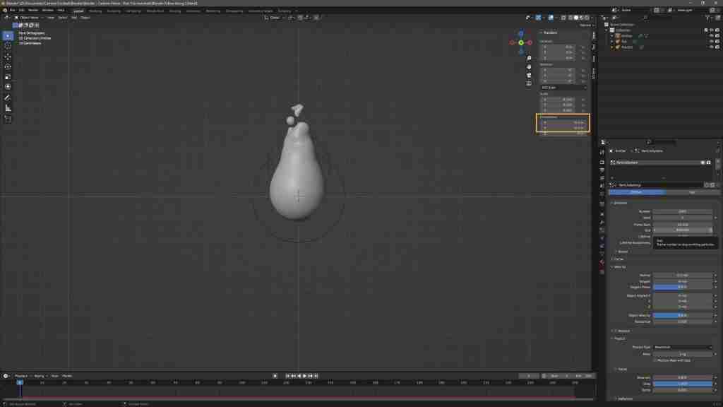 Easy Blender Fire in Minutes! How to Make Fire in Blender Using Metaballs, Particles, Eevee, and a Simple Shader 19 Blender Fire - Modelling - Narrowing the fire in Blender