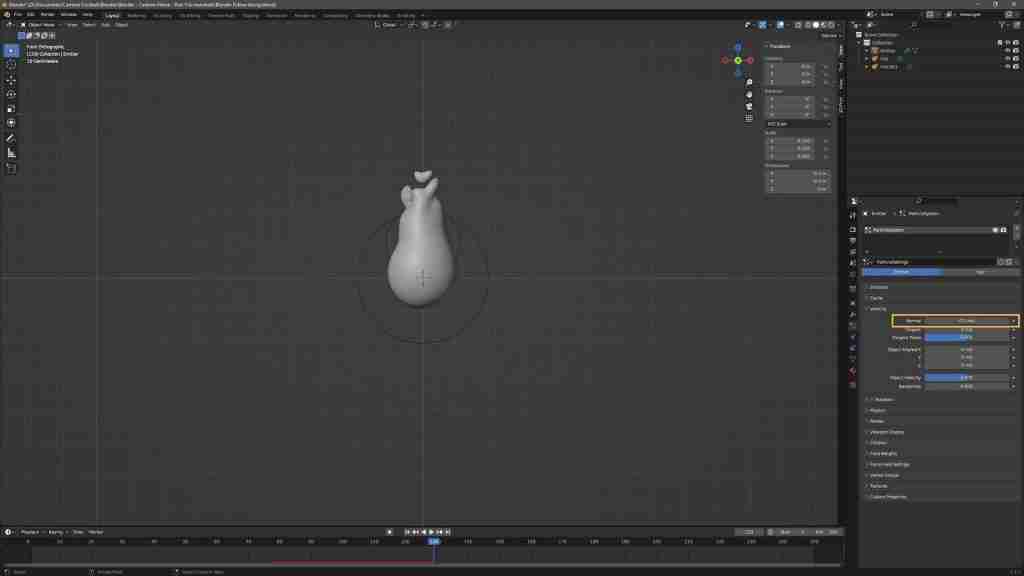 Easy Blender Fire in Minutes! How to Make Fire in Blender Using Metaballs, Particles, Eevee, and a Simple Shader 31 Blender Fire - Modelling - Changing the emitter velocity in Blender