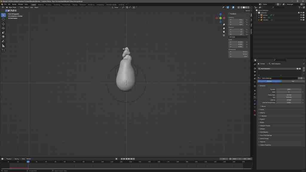 Easy Blender Fire in Minutes! How to Make Fire in Blender Using Metaballs, Particles, Eevee, and a Simple Shader 33 Blender Fire - Modelling - The final result of the fire in Blender